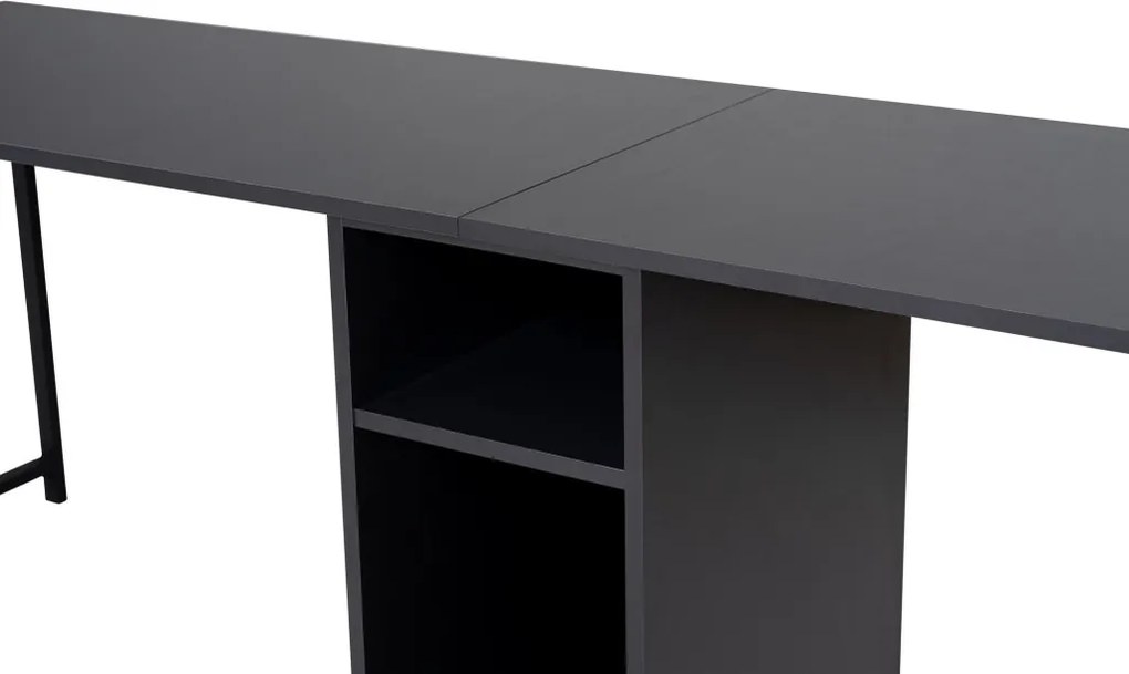 Twin Study Desk - antracit/fekete íróasztal