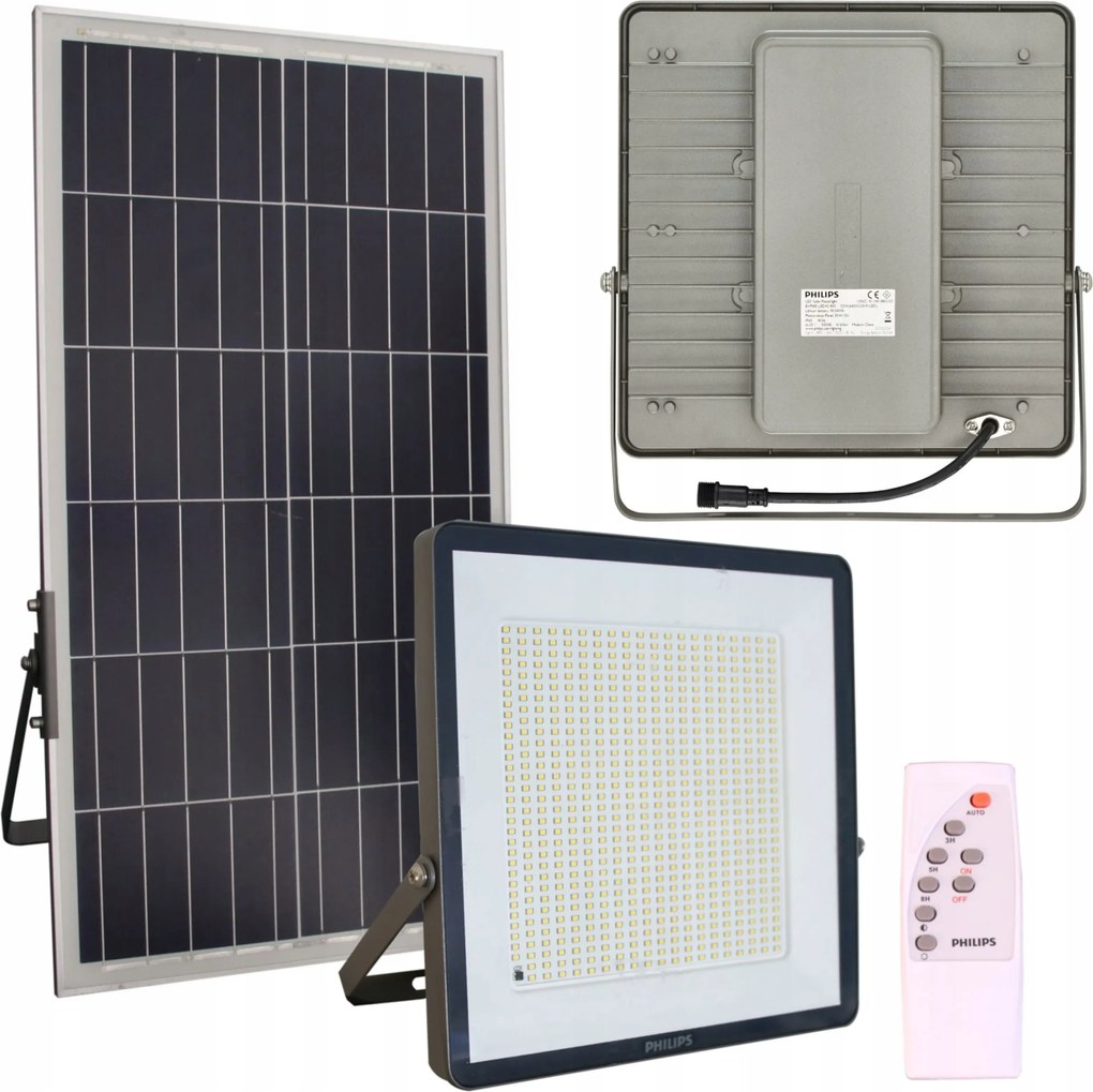 LED-es napelemes lámpa Philips utcai alkonyérzékelővel távirányító 32W 3000K