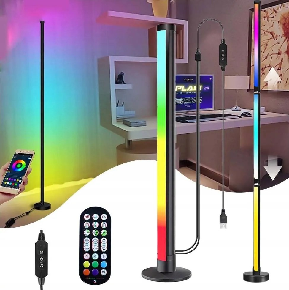 Állólámpa Led Rgb Alkalmas Party Dekoráció 120CM
