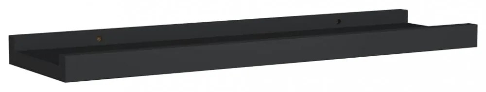 2 db fekete MDF szegélypolc képkeretekhez 40 x 9 x 3 cm