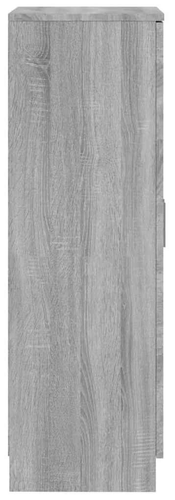 szürke sonoma színű szerelt fa cipősszekrény 55 x 35 x 108 cm