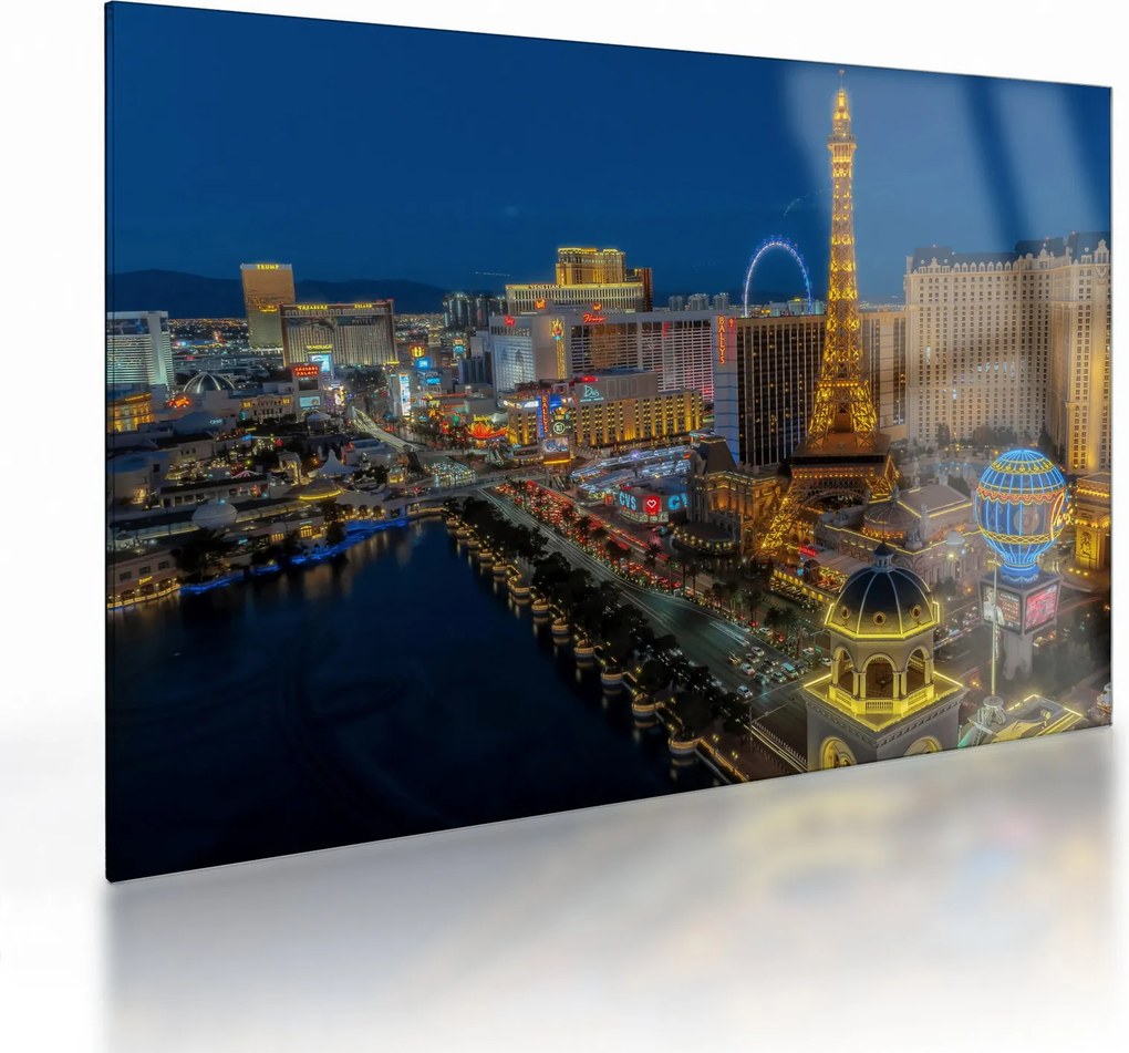 Éjszakai Las Vegas-i kép (üvegen) (70x50 cm)