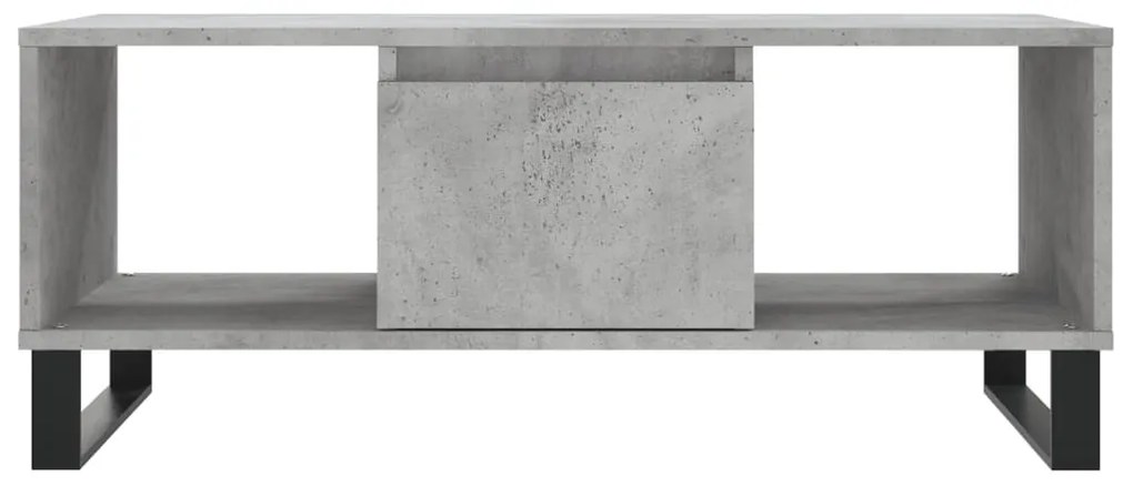 Betonszürke szerelt fa dohányzóasztal 90x50x36,5 cm