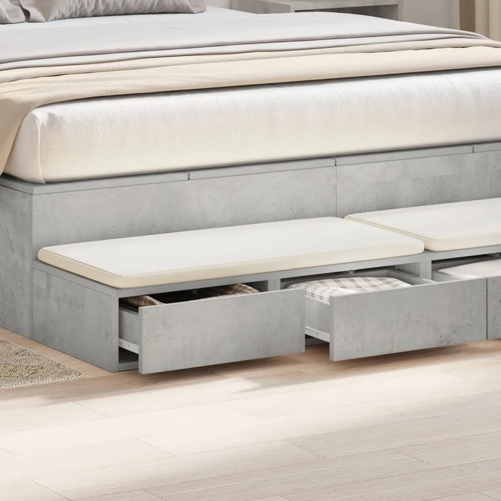 Éjjeli Asztalok Beton szürke Szerelt fa 160 x 36.5 x 16.5 cm