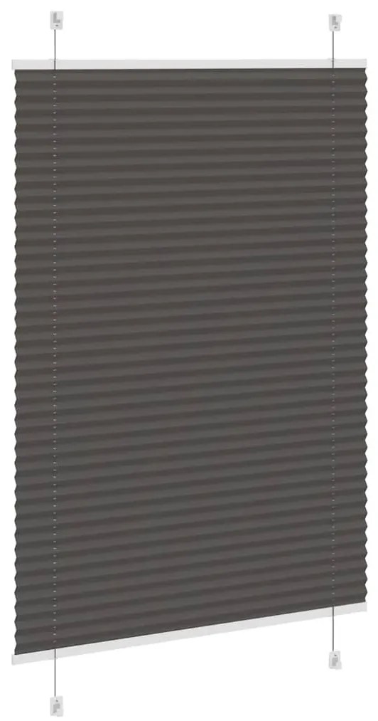 pliszírozott redőny fekete 100x150 cm szövetszélesség 99,4 cm
