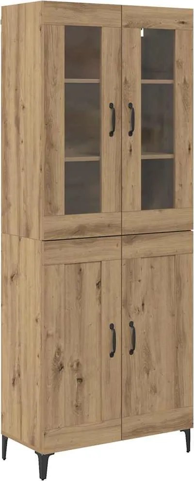 vidaXL Magasfiú Artisan tölgy 69,5 x 34 x 180 cm Faanyag