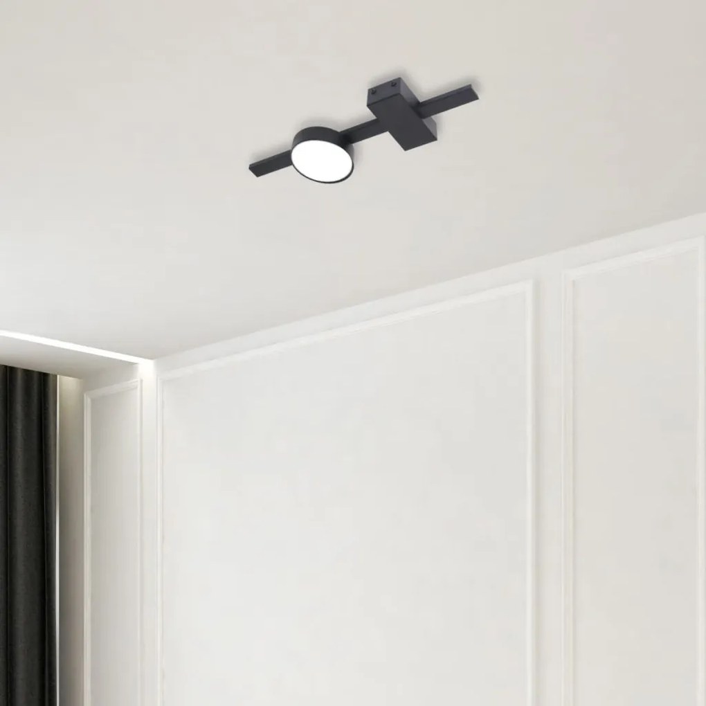 POLUX 326249 JOY Modern LED Mennyezeti Lámpa Fekete GX53 IP20