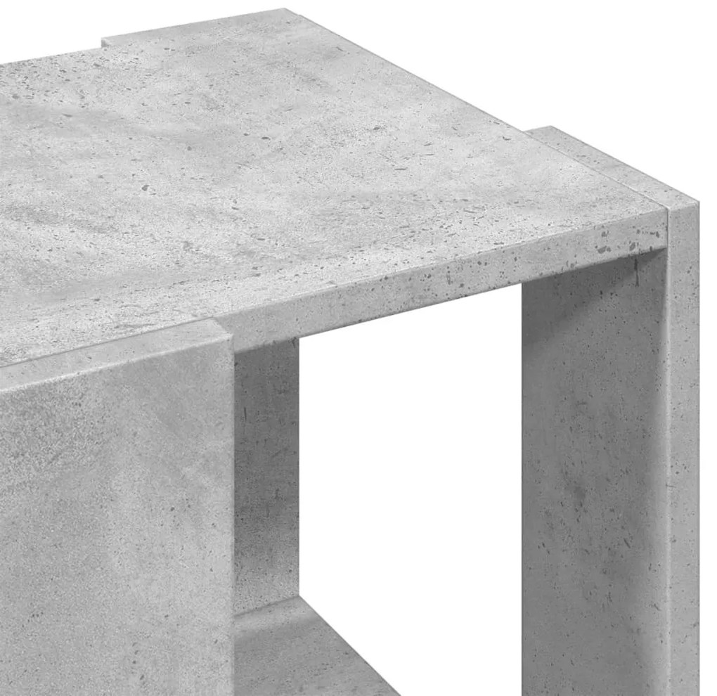 betonszürke szerelt fa dohányzóasztal 32 x 32 x 30 cm