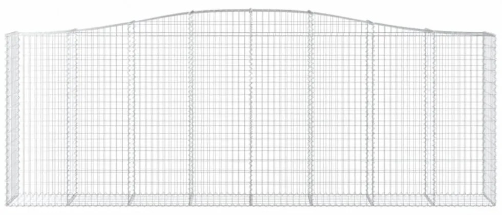 2 db íves horganyzott vas gabion kosár 400x50x140/160 cm