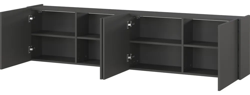 Antracitszürke TV-állvány 183x45 cm Piana – Germania