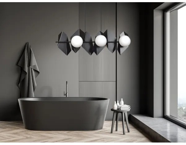 Csillár zsinóron DRIFTON 6xE14/10W/230V fekete