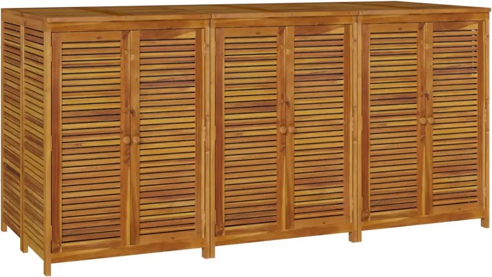 vidaXL tömör akácfa kerti tárolóláda 210 x 87 x 104 cm