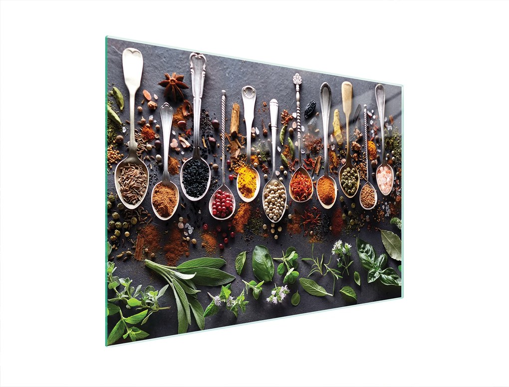 Üveg Vágódeszka 40x30 Fűszerek Edzett Üveg