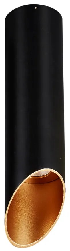 ITALUX SLC78008-S-BL-GO ARGON Hengeres Mennyezeti Lámpa Fekete LED IP20