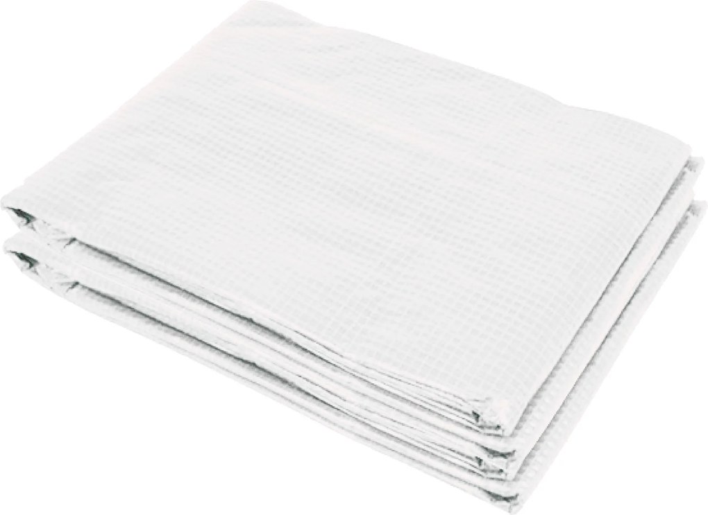 Outsunny Csere Burkolat Kert Alagút Üvegházhoz 12 m², 4 x 3 x 2 m PE Anti-UV vízálló 8 ablak + Cipzáras Felhúzható Ajtó Fehér | Aosom