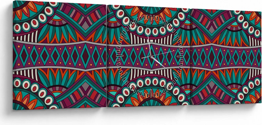A díszítő absztrakció képe (órával) (90x30 cm)