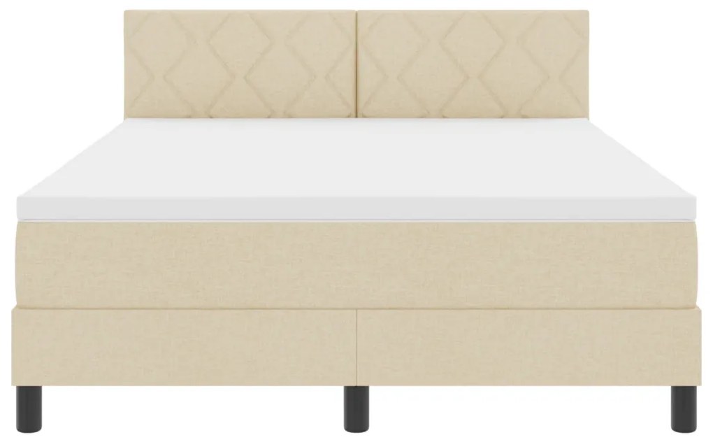 Box Spring ágy matraccal & LED krém 140x200 cm Szövet