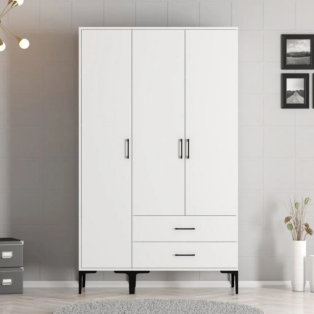 Kumsal gardróbszekrény, fehér, 120 cm – TR845HCT5463