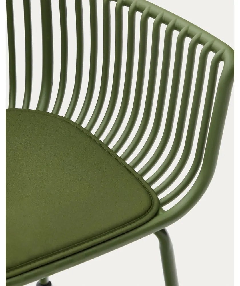 Sötétzöld fém kerti szék Surpika – Kave Home