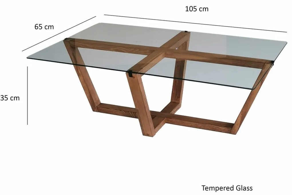 Amalfi Walnut dohányzóasztal