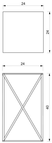 Virágállvány 40x24 cm arany színben