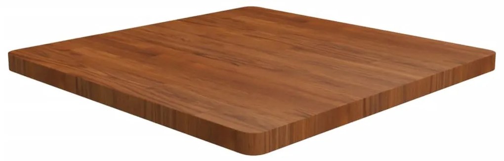 sötétbarna kezelt tömör tölgyfa négyzet asztallap 80x80x4cm