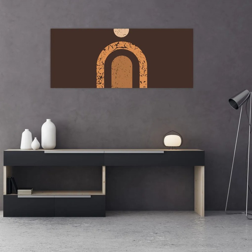 Kép - Narancssárga ívek N⁰3 (120x50 cm)