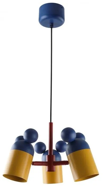 Kék gyerek függőlámpa fém búrával ø 30 cm Mouse II – GTV