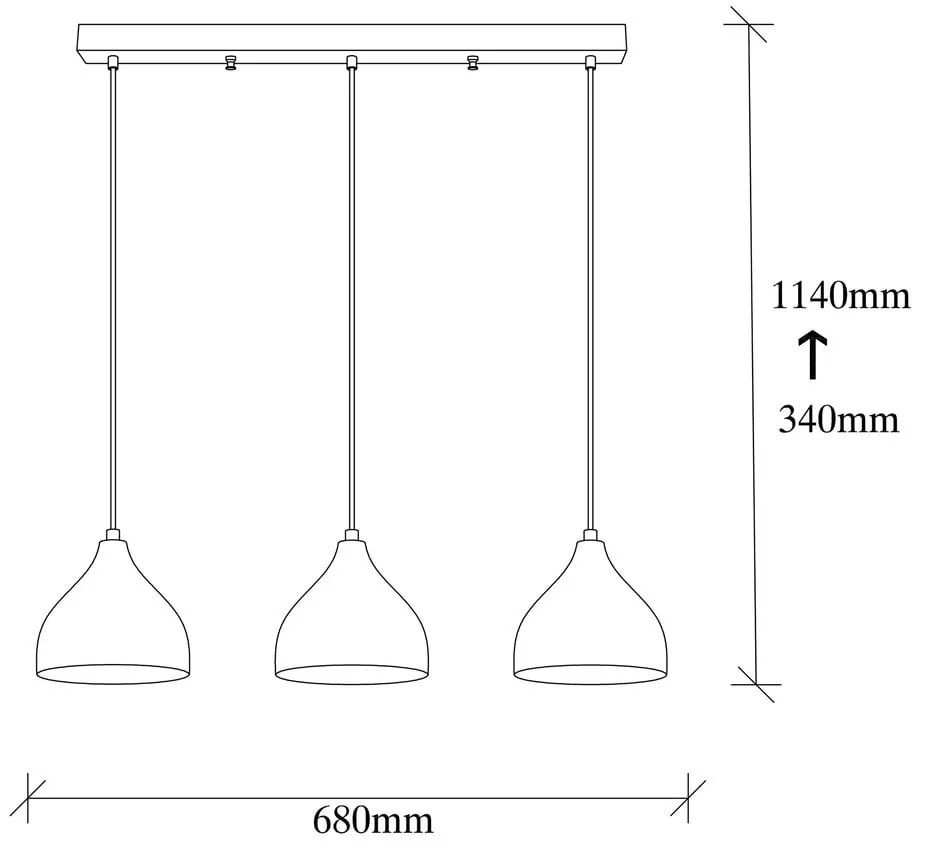 Aranyszínű függőlámpa fém búrával Tattoo – Opviq lights