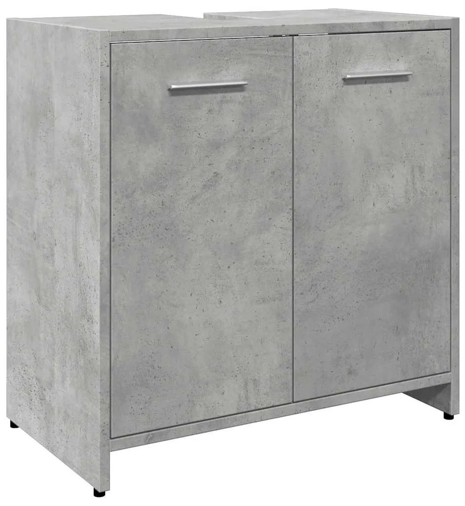 Fürdőszoba mosdószekrény beton szürke 60x33x60 cm Gépelt fa