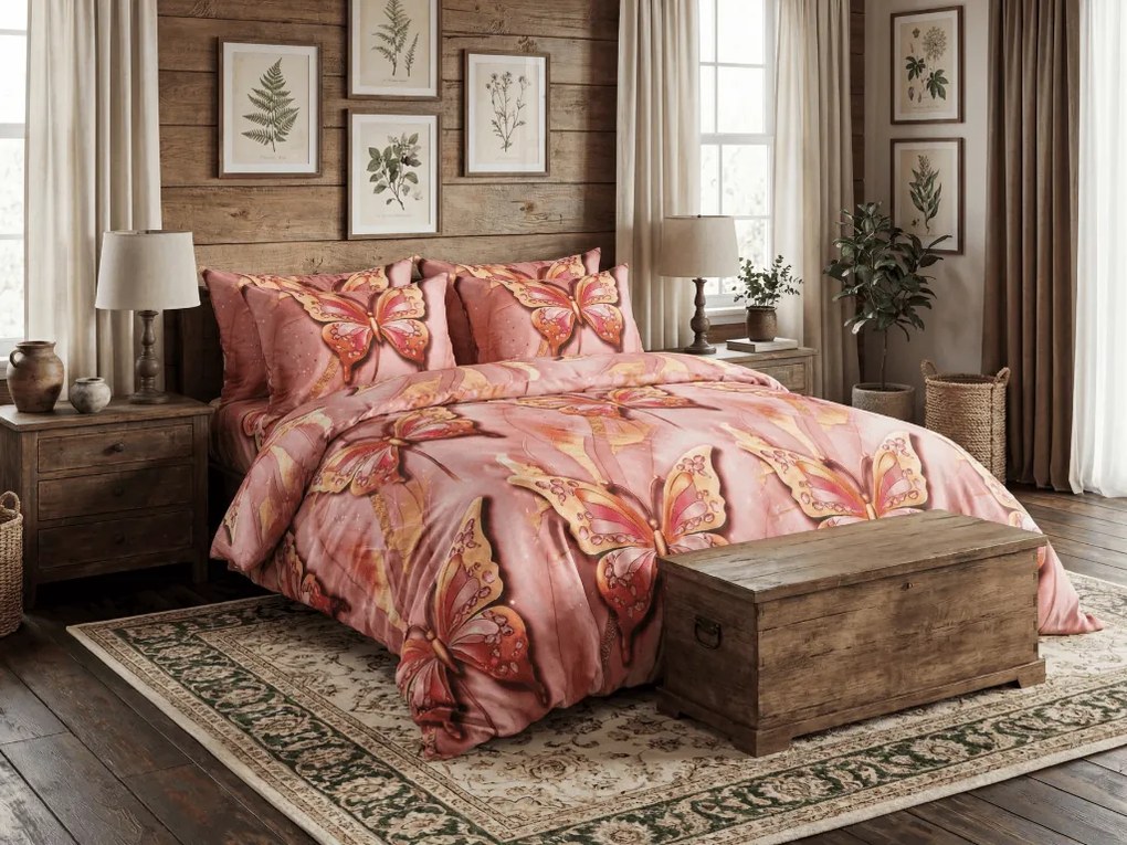 Mikroszálas ágyneműhuzat MONARELLE rózsaszínű Ágyneműhuzat mérete: 70 x 80 cm | 140 x 200 cm