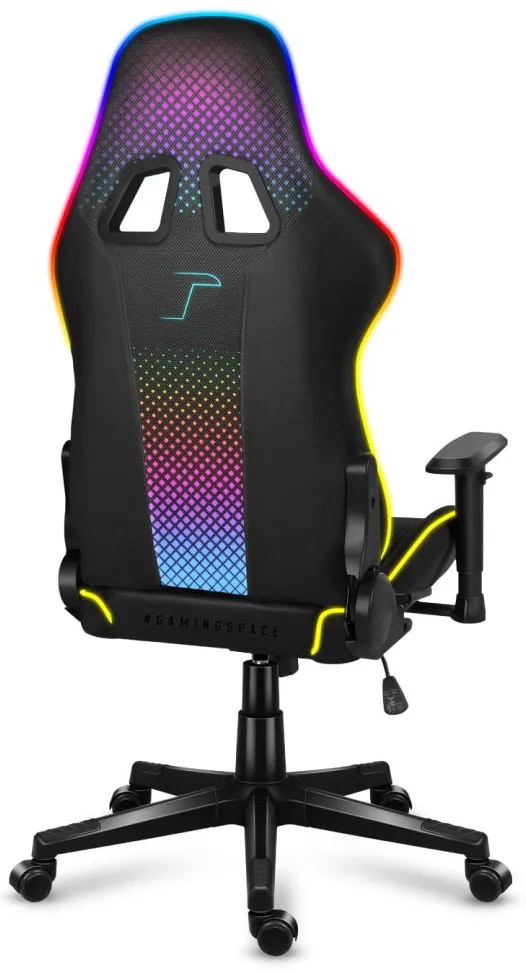 Prémium gamer szék, FORCE RGB Black Mesh