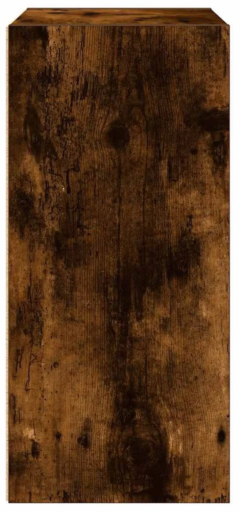 füstös tölgy színű szerelt fa könyvespolc 31x24x52 cm