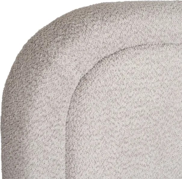 HAGA ágy 160x200 krém bouclé ágyneműtartóval