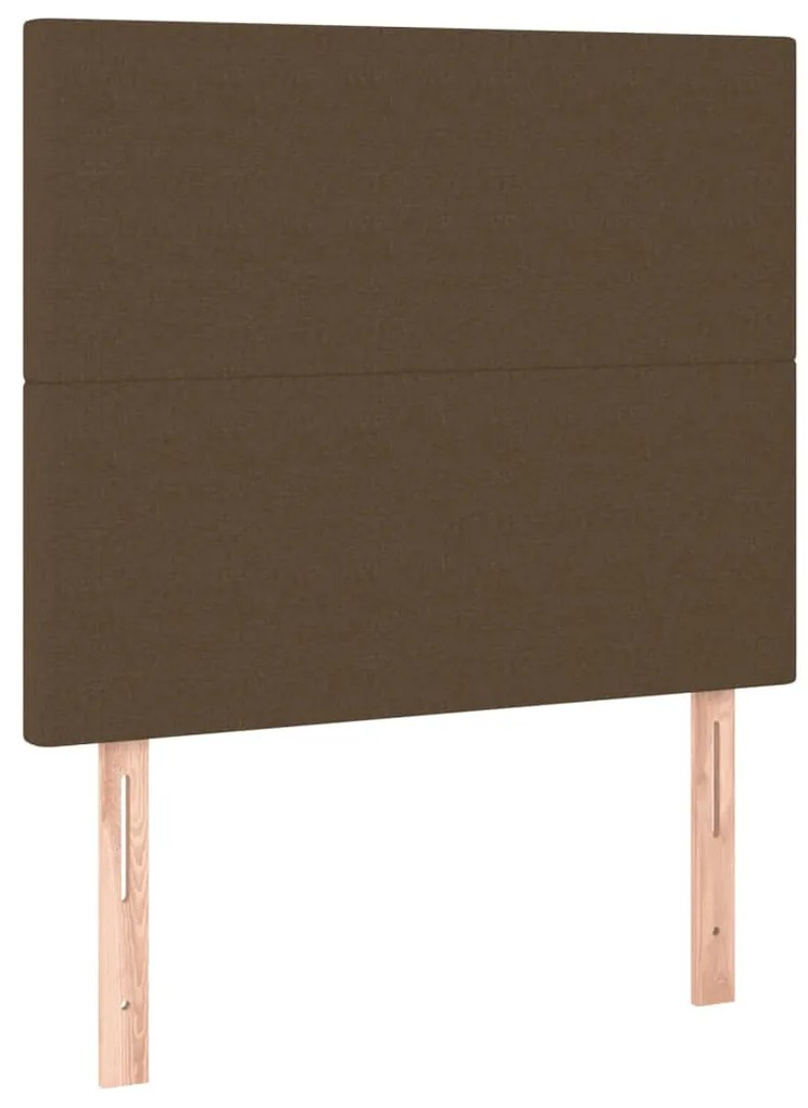 sötétbarna szövet ágykeret matrac nélkül 80x200 cm