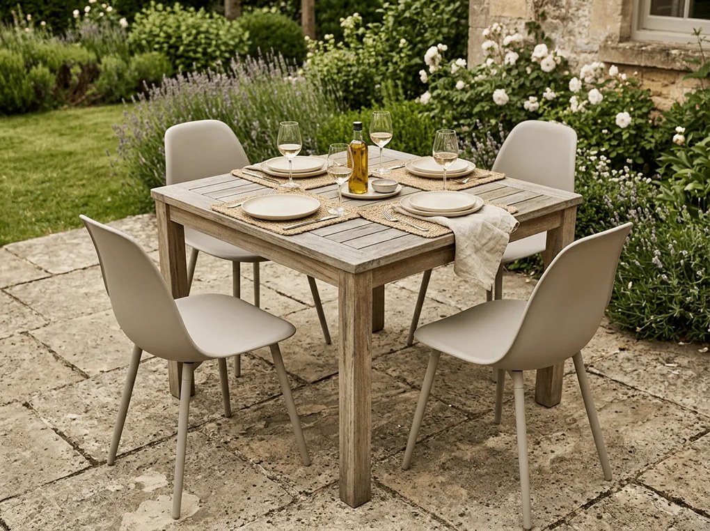 Étkezőszék OSAKA műanyag, szürkésbarna