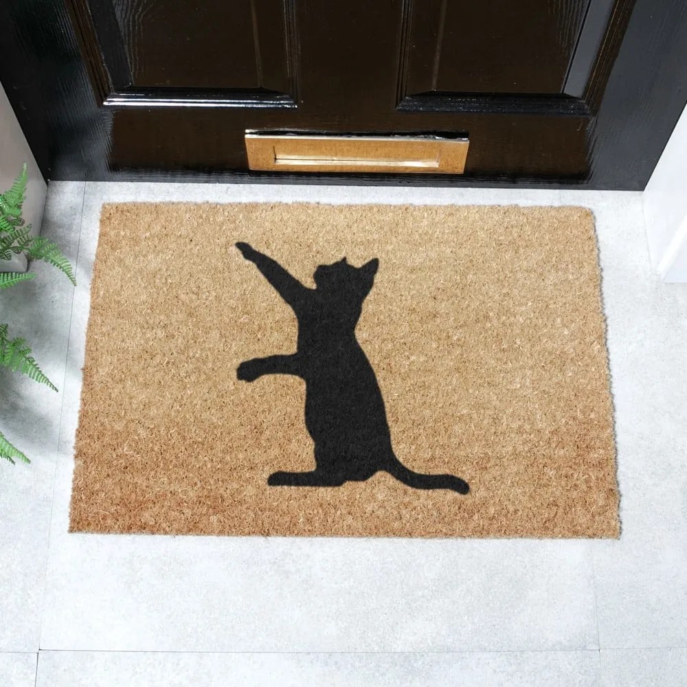 Kókuszrost lábtörlő 40x60 cm Cat – Artsy Doormats