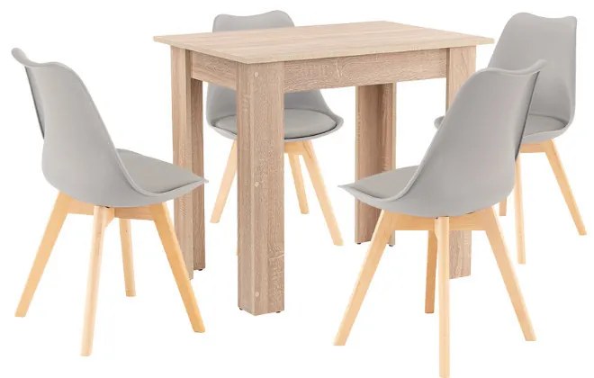 Amina 4+1 étkező garnitúra szürke-sonoma tölgy