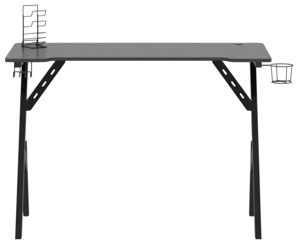 fekete Y-lábú gamer asztal 110 x 60 x 75 cm