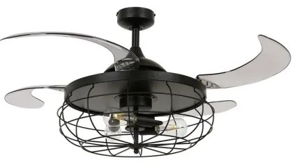 FANAWAY 212920 - LED Mennyezeti ventilátor INDUSTRI 3xE27/4W/230V fekete + távirányító