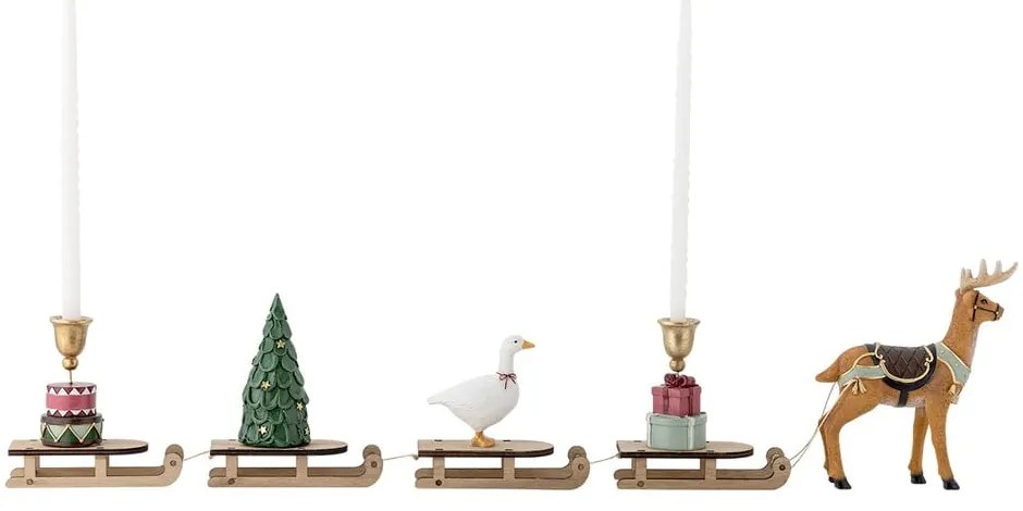 Poligyanta gyertyatartó karácsonyi mintával Dasher – Bloomingville