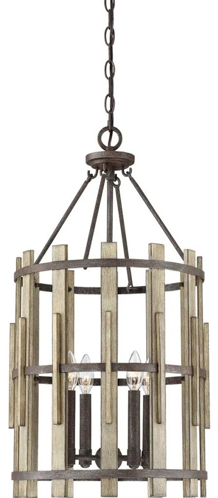 Quoizel WOOD HOLLOW QZ-WOOD-HOLLOW-4P Függőlámpa 4x60W/E14