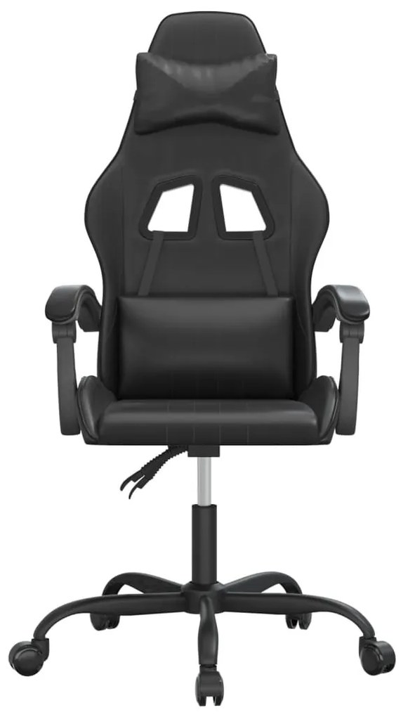 fekete műbőr forgó játékszék