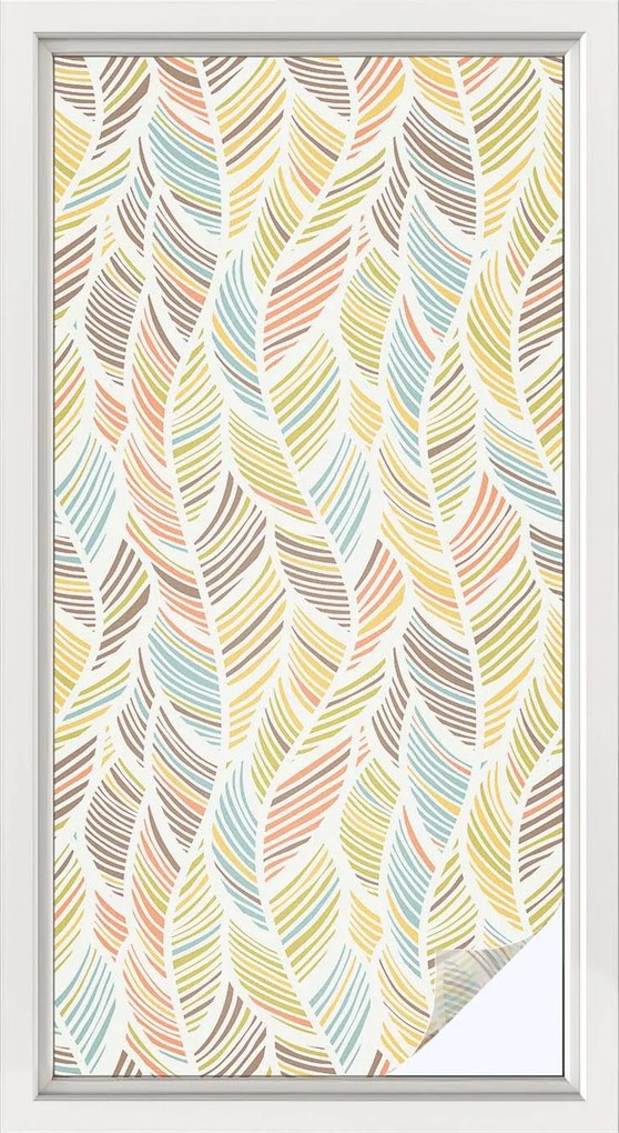 Szélvédőfólia Ablak Adatvédelem Szivárvány tollak 50x100 cm