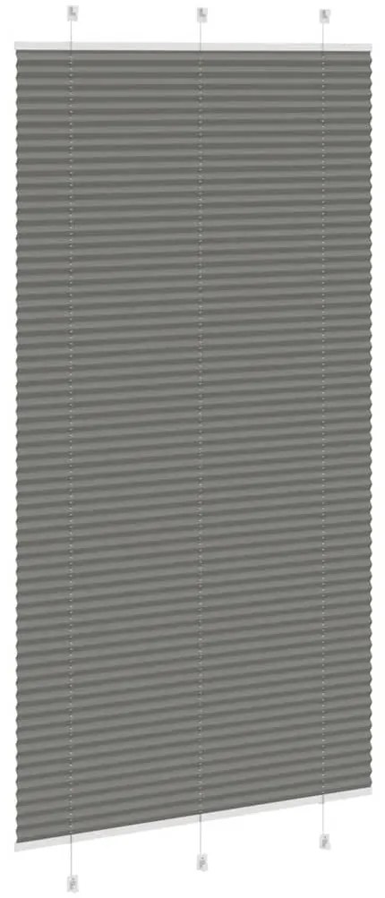pliszírozott redőny antracit 105x200 cm szövetszélesség 104,4cm