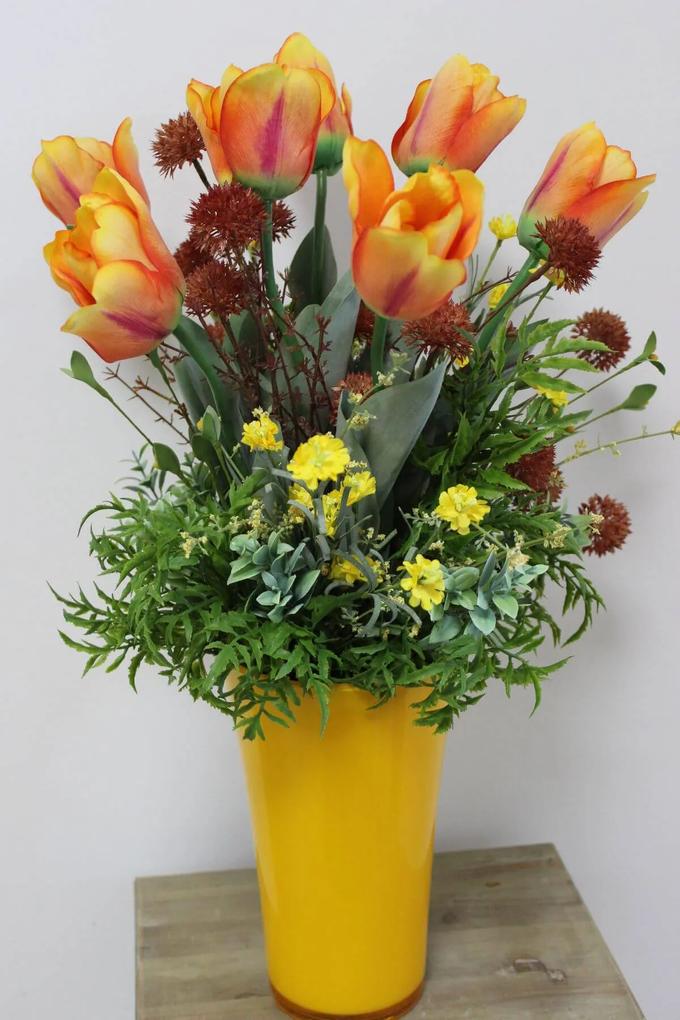Narancssárga művirág dekoráció 65 cm