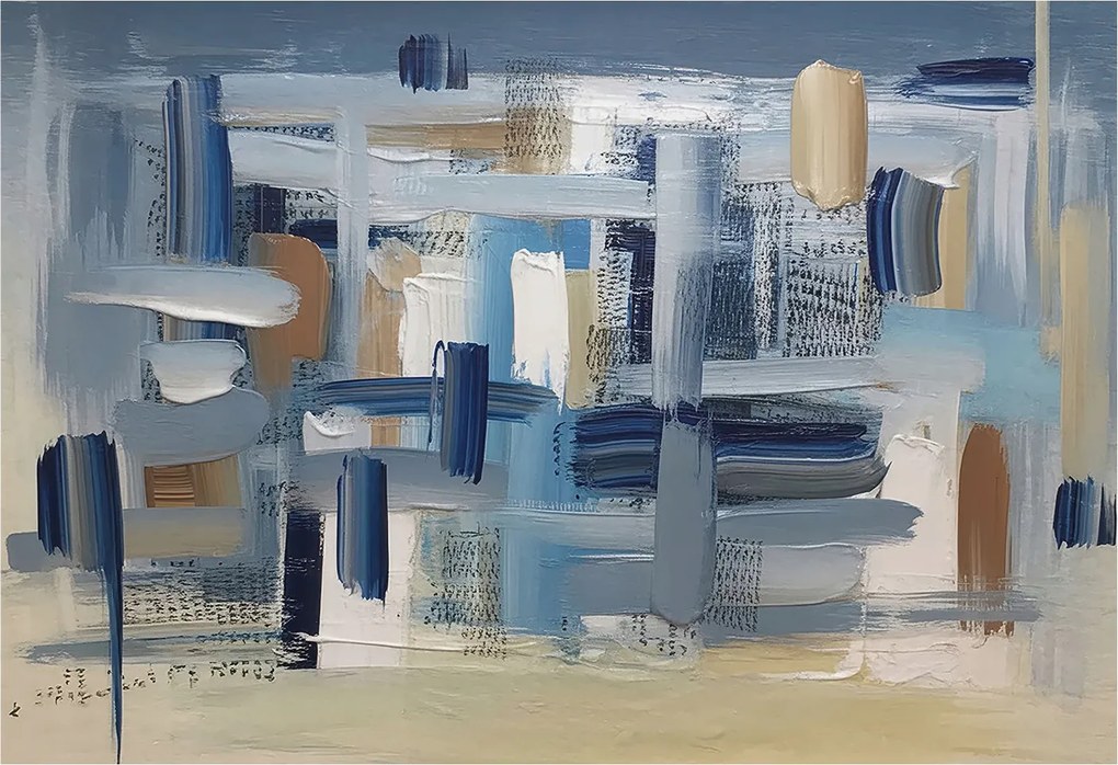 Fotótapéta Flizelina Dekoratív irodai ecsetek absztrakt 152x104 ragasztó