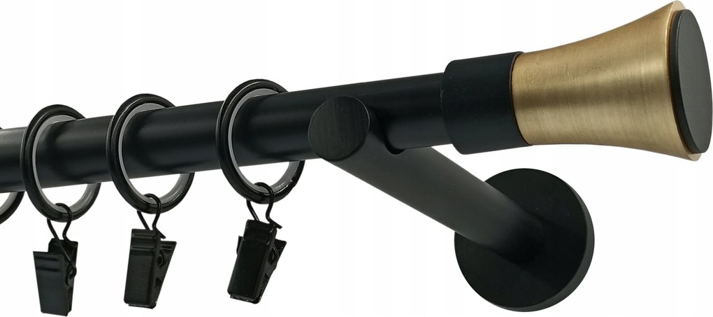 Függönykarnis szimpla Fém 19mm Trapéz Gold 120cm