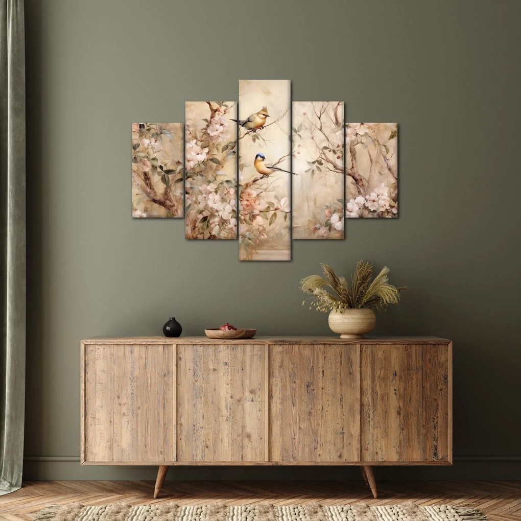 Kép - Vintage madár festmény II. (150x105 cm)