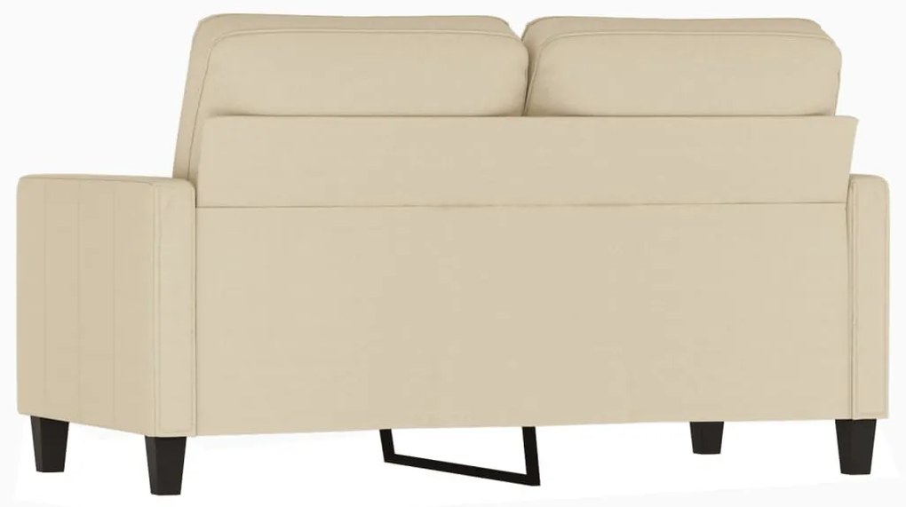kétszemélyes krémszínű szövetkanapé 120 cm